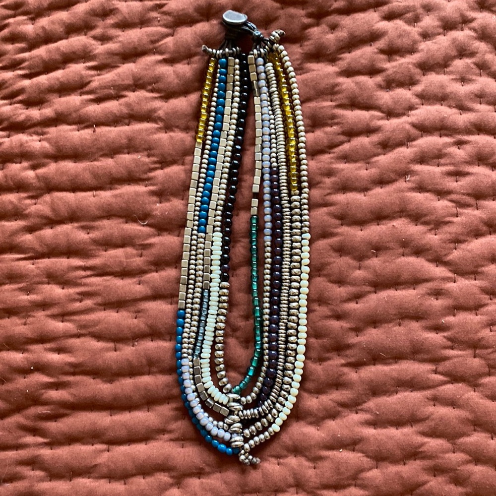 Uno de 50 silver and beaded necklace